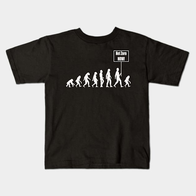 Net Zero Now (Light Figures) Kids T-Shirt by Perfect Sense